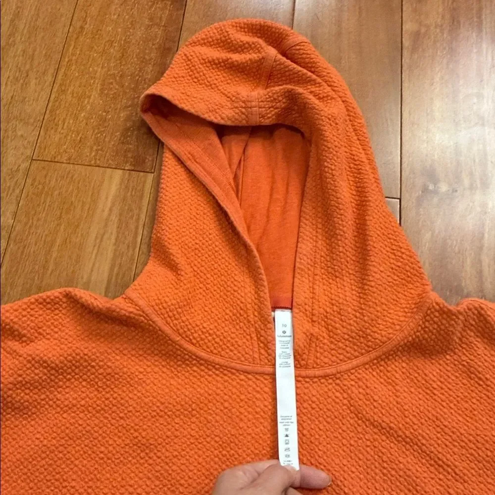 lululemon athletica All Yours Hoodie Bubble Dot Textured Orange Hoodie‎ size 10